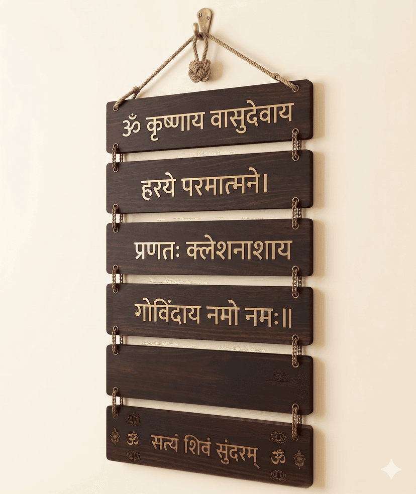 EITHEO Premanand Ji Maharaj Wall Hanging | Spiritual MDF Wooden Wall Decor for Living Room, Bedroom, Office & Mandir | Religious Gift Item for Home Decoration